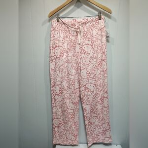 Hello Kitty Pajama Pants Juniors‎ L Pink Sanrio Lounge Sleep Pants NWT